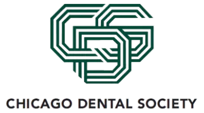 Chicago Dental Society logo representing professional affiliation of Dr. Faisel Ashtewi, prosthodontist at NuSmile Implant Studio, emphasizing commitment to dental excellence and community service.
